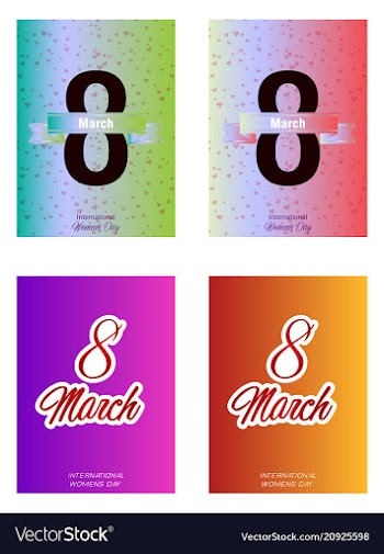 Elegant luxury international womens day 8 march vector image