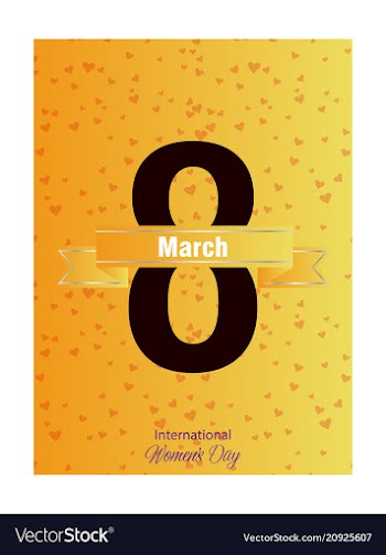Elegant luxury international womens day 8 march vector image