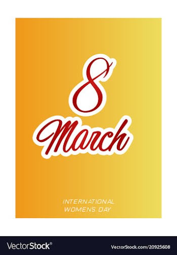 Elegant luxury international womens day 8 march vector image