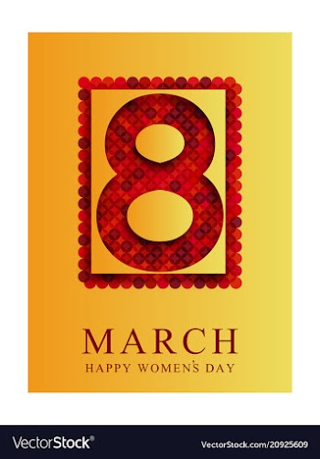 Elegant luxury international womens day 8 march vector image