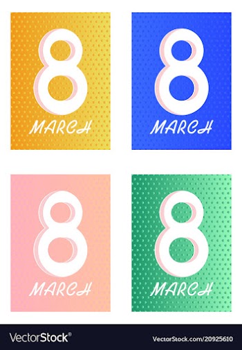Elegant luxury international womens day 8 march vector image