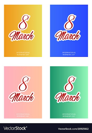 Elegant luxury international womens day 8 march vector image