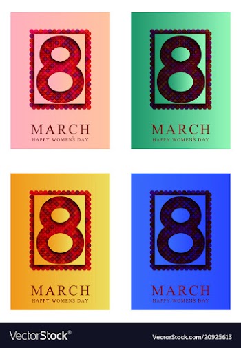 Elegant luxury international womens day 8 march vector image