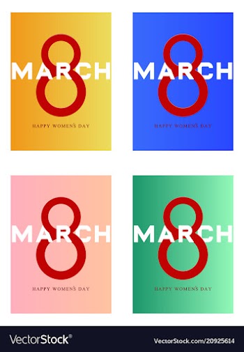 Elegant luxury international womens day 8 march vector image