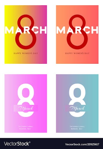 Elegant luxury international womens day 8 march vector image