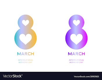 Elegant luxury international womens day 8 march vector image