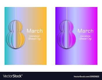 Elegant luxury international womens day 8 march vector image