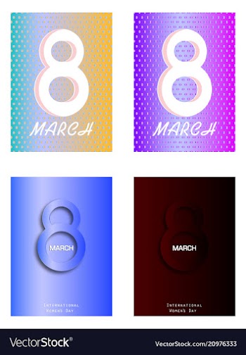 Elegant luxury international womens day 8 march vector image