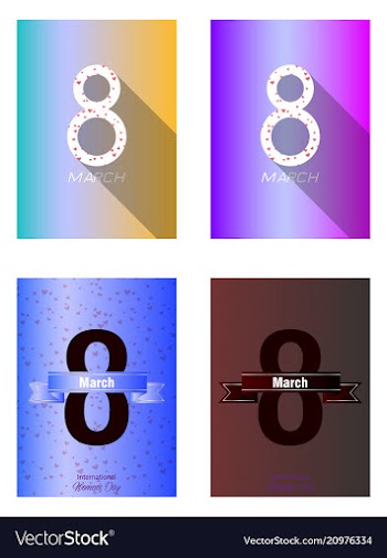 Elegant luxury international womens day 8 march vector image
