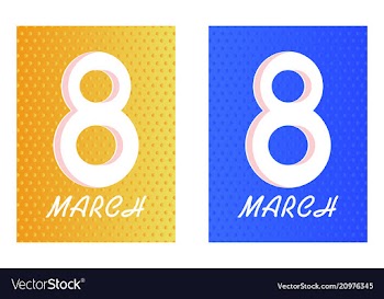 Elegant luxury international womens day 8 march vector image