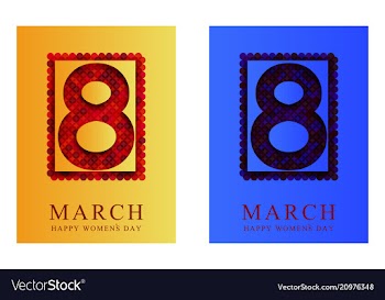 Elegant luxury international womens day 8 march vector image