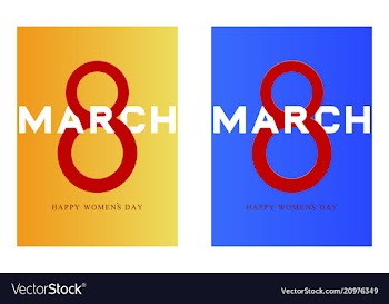 Elegant luxury international womens day 8 march vector image