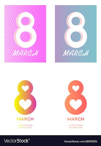 Elegant luxury international womens day 8 march vector image