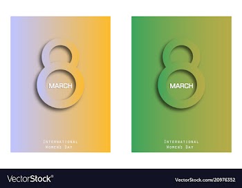 Elegant luxury international womens day 8 march vector image