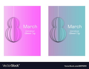 Elegant luxury international womens day 8 march vector image