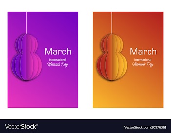 Elegant luxury international womens day 8 march vector image
