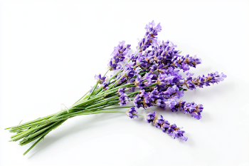 Elegant Macro Photograph of Fresh Lavender Bouquet