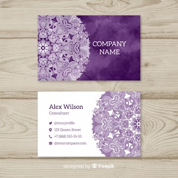 Elegant mandala and luxury business card design Free Vector