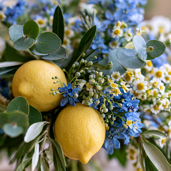 Elegant Mediterranean Lemon Blossom Arrangement