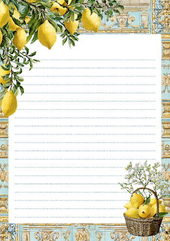Elegant Mediterranean Lemon Notepad
