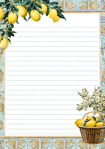 Elegant Mediterranean Lemon Notepad Design