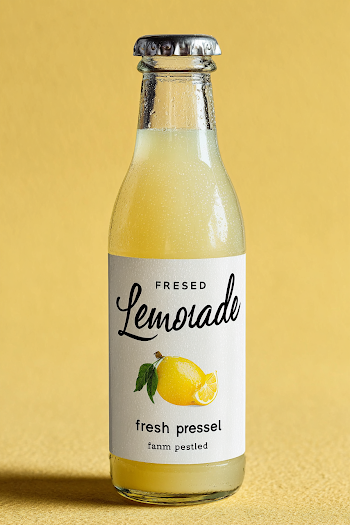 Elegant Minimal Lemonade Bottle Design