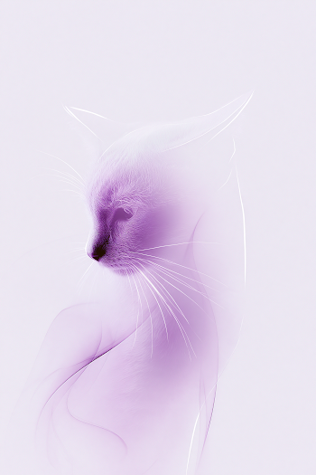 Elegant Minimalist Cat Portrait