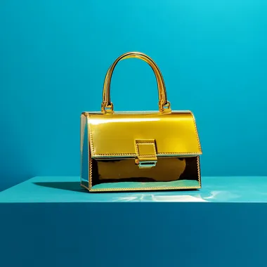 Elegant Minimalist Golden Handbag: A Creative Showcase