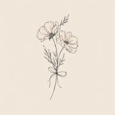 Elegant Minimalist Line Art Flowers Elegant Minimalist Line Art Flowers