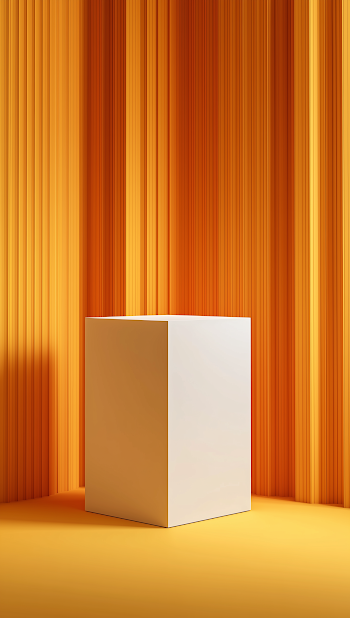 Elegant Minimalistic Podium in Soft Lighting