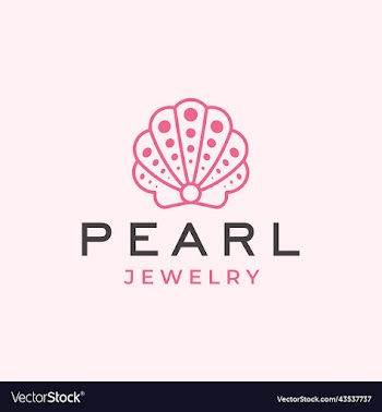 elegant modern simple seashell pearl logo design