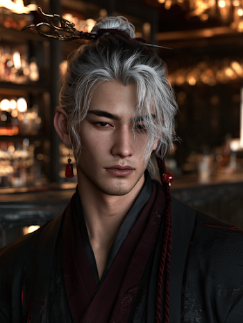 Elegant Modern Yue Lao Portrait