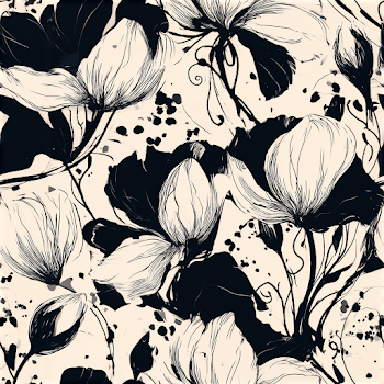 Elegant Monochrome Floral Pattern
