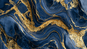 Elegant Navy Blue Marble with Gold Veins