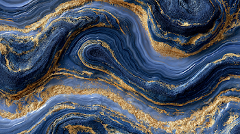 Elegant Navy Blue Marble with Gold Veins