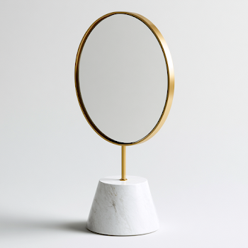 Elegant Oval Vanity Mirror with Gold Frame