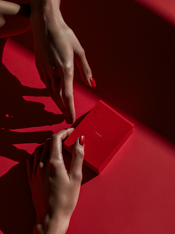 Elegant Overhead Shot of Red Playing Cards