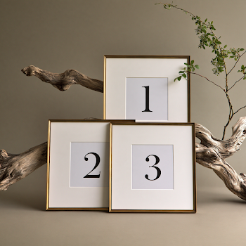 Elegant Oversized Square Poster Frames with Bold Numbers