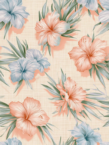 Elegant Pastel Floral Wallpaper Pattern