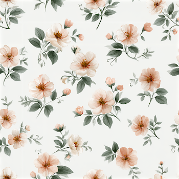 Elegant Pastel Wild Rose Floral Pattern