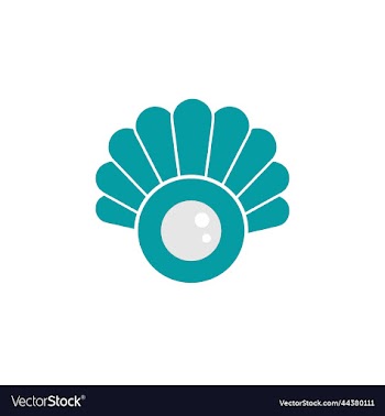 elegant pearl oyster shell logo