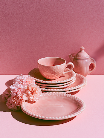 Elegant Pink Tableware Arrangement