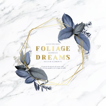 Elegant plant leaf frame Free Vector