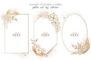 Elegant polygonal frame collection