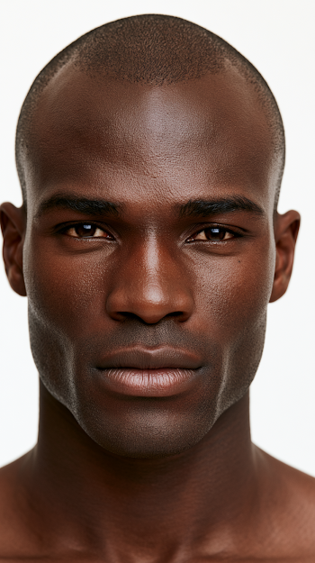 Elegant Portrait of a Young African-American Man for Luxury Skincare Campaign