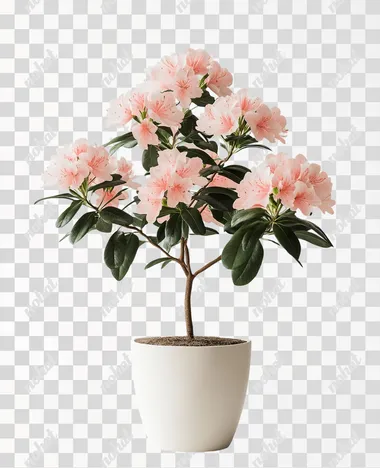 Elegant Potted Rhododendron in High-Quality Photo