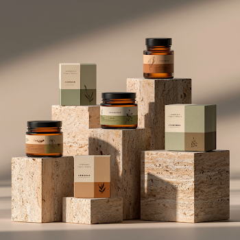 Elegant Premium Organic Skincare Packaging Design