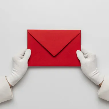 Elegant Presentation of a Red Envelope