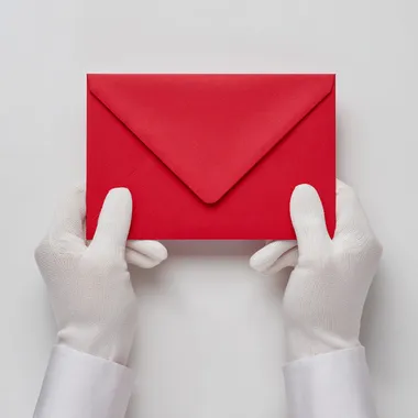 Elegant Presentation of a Red Envelope