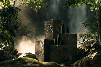 Elegant Product Display in Natural Setting
